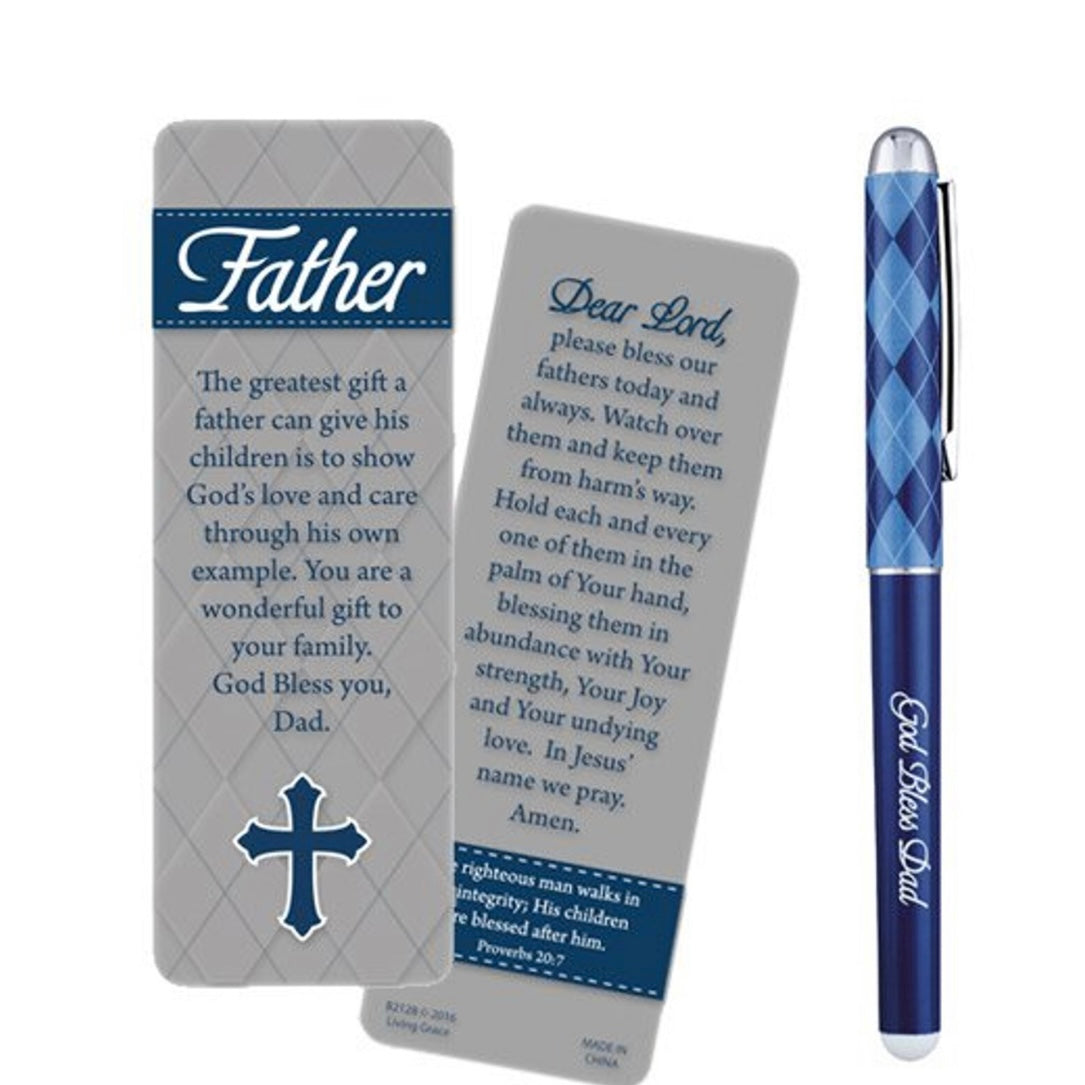 Father Gift Pen with Scripture Bookmark