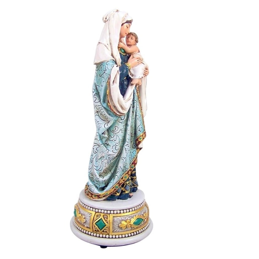 Adoring Madonna & Child Ave Maria Musical Figurine