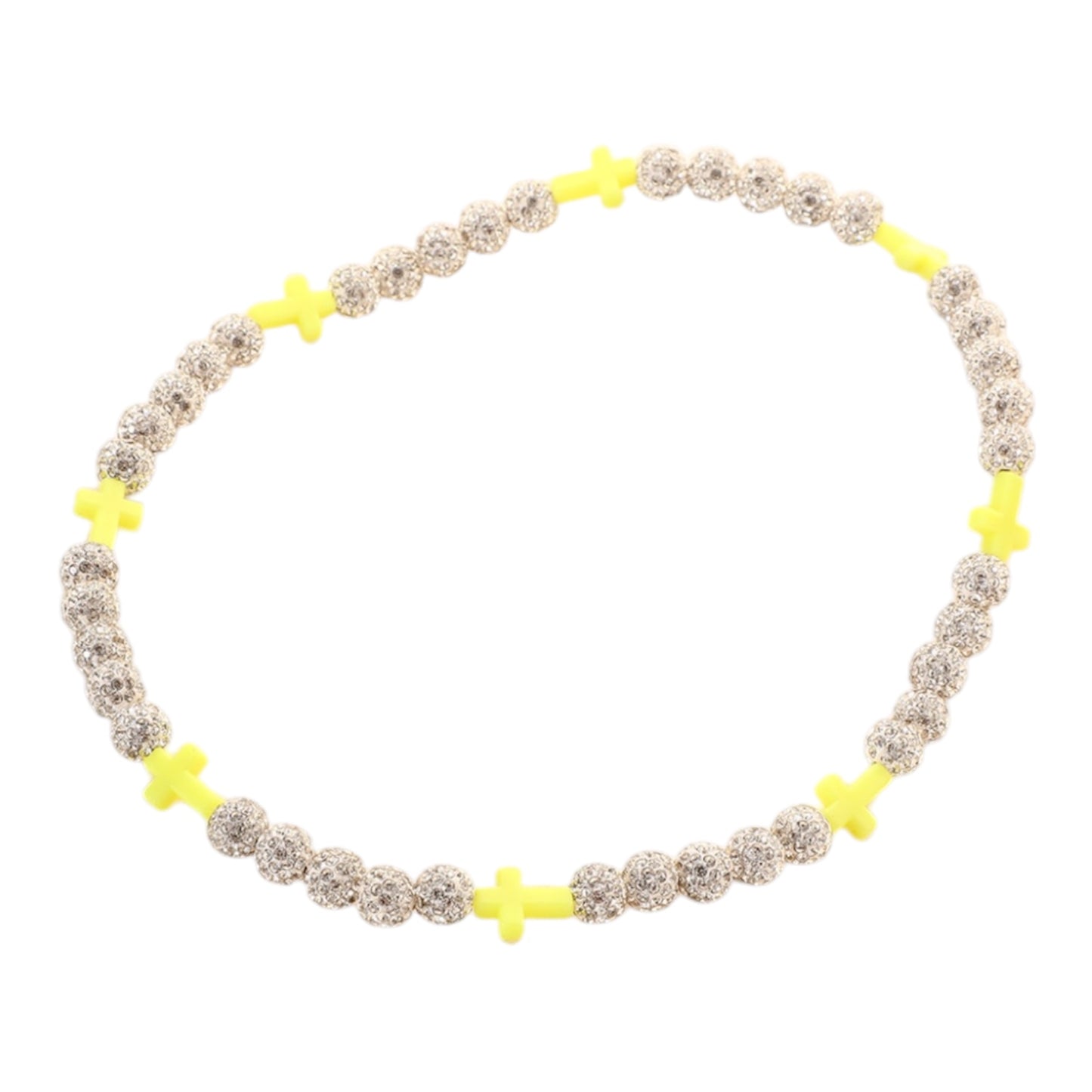 Clay Cross Rhinestone Beaded Necklace