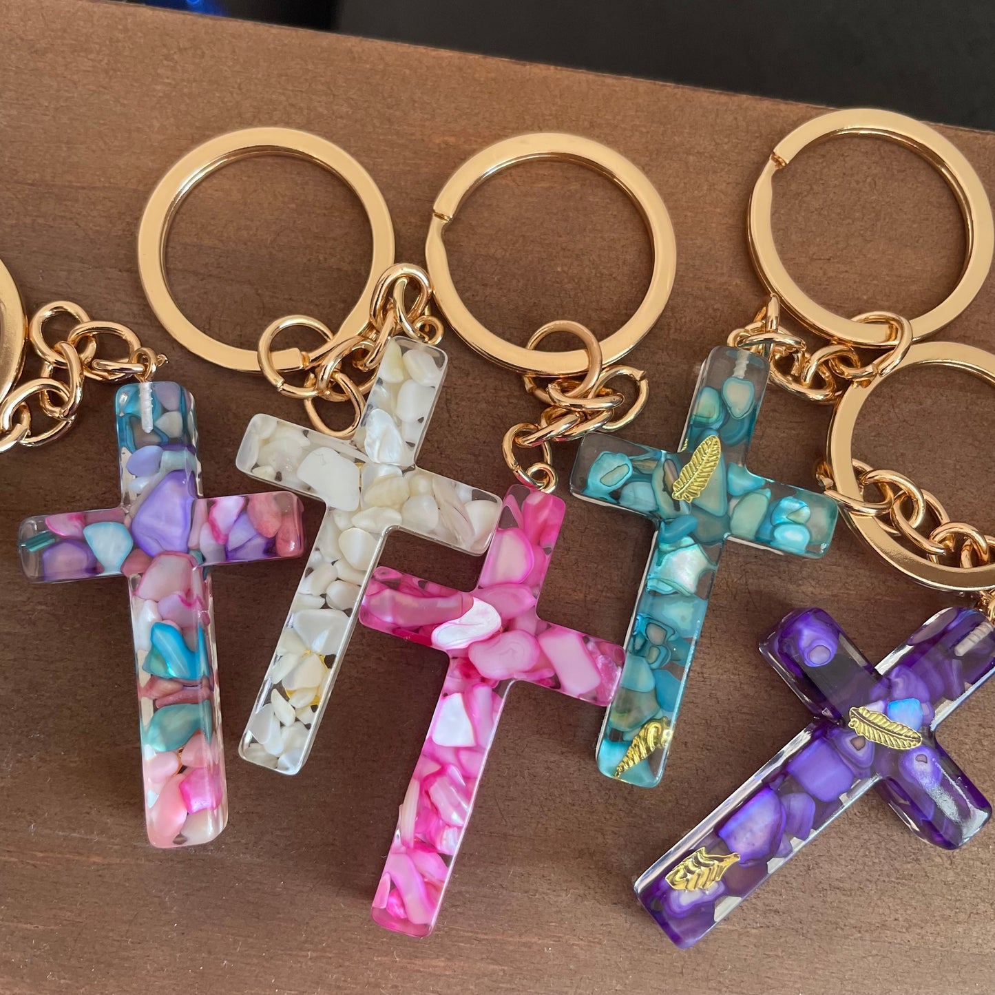 Acrylic Cross Keyrings