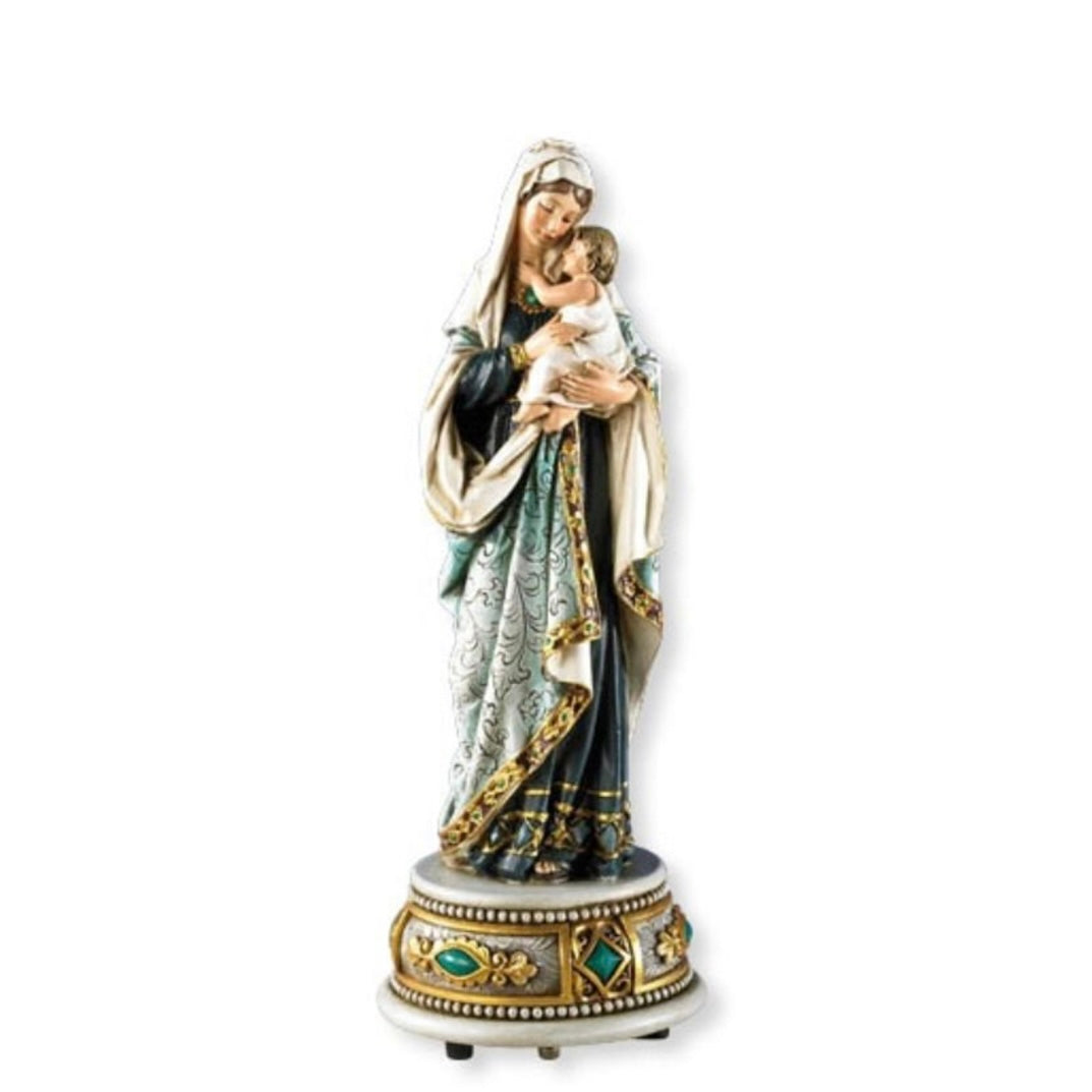 Adoring Madonna & Child Ave Maria Musical Figurine