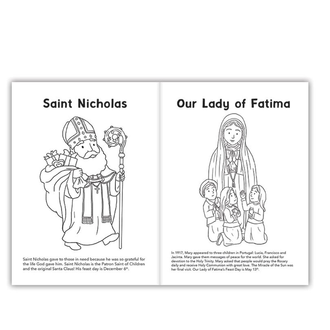 Mini Saints Coloring Book