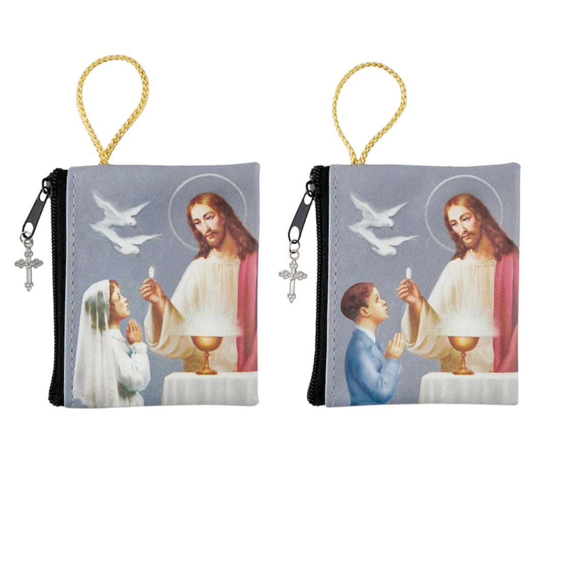 Heavenly Feast First Communion Zipper Rosary Case