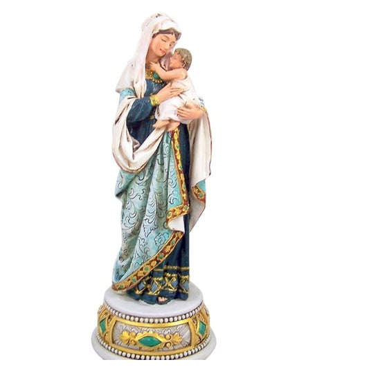Adoring Madonna & Child Ave Maria Musical Figurine
