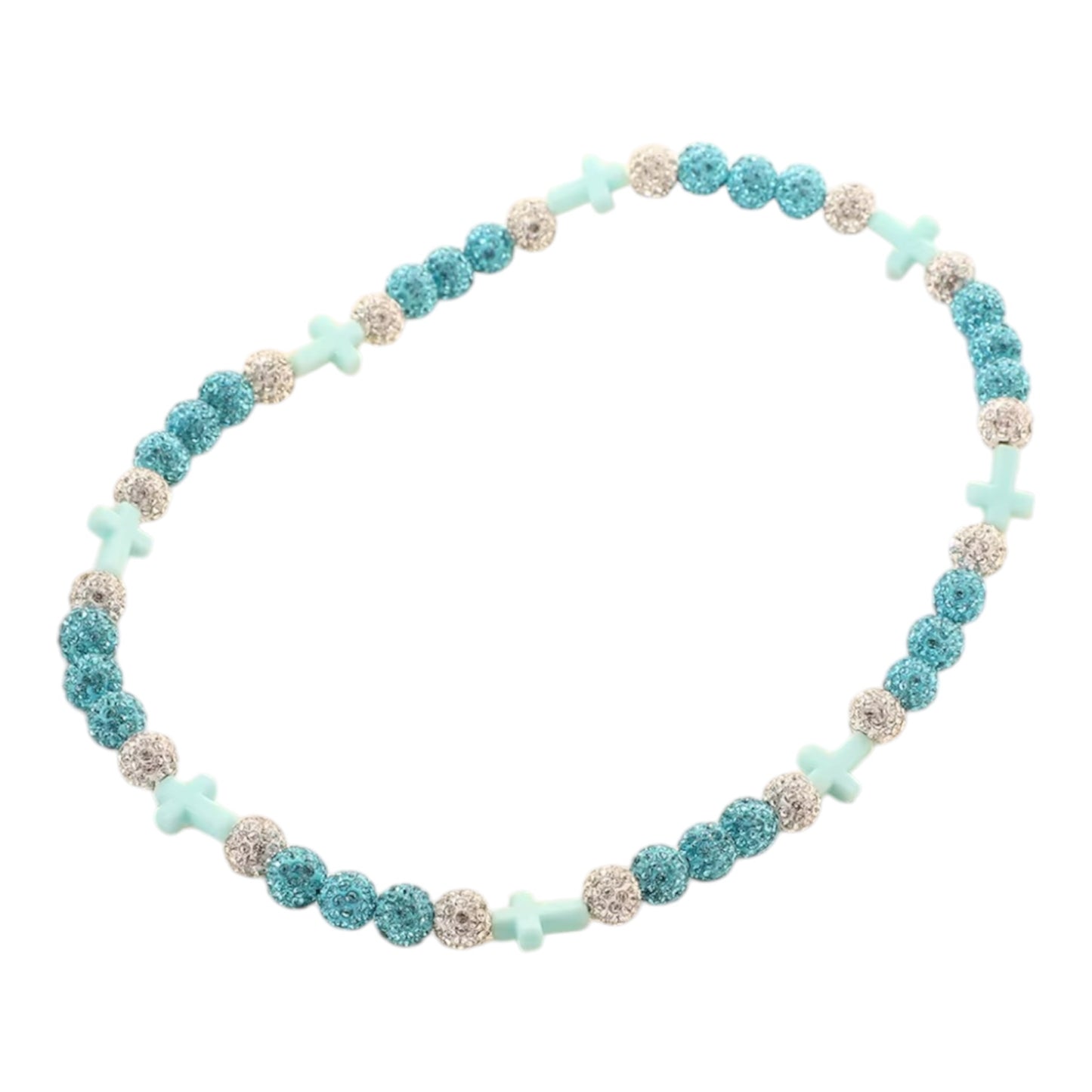 Clay Cross Rhinestone Beaded Necklace