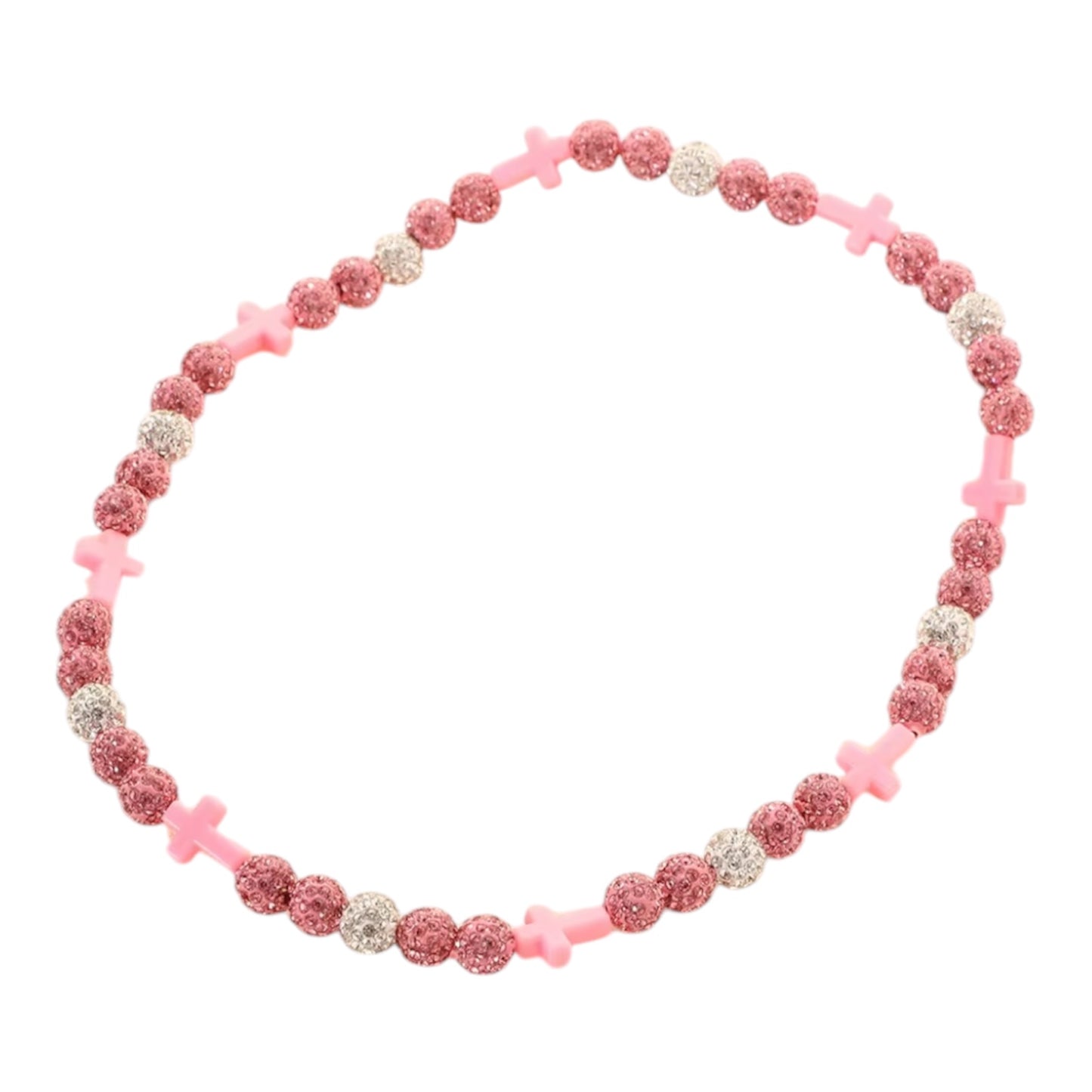 Clay Cross Rhinestone Beaded Necklace