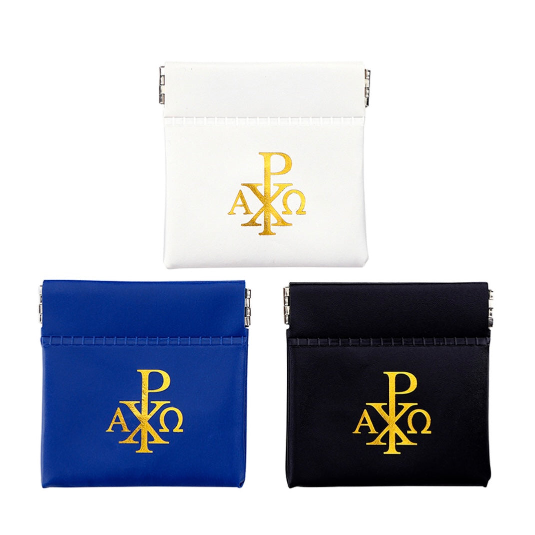 Chi Rho Squeeze Top Rosary Case Assortment