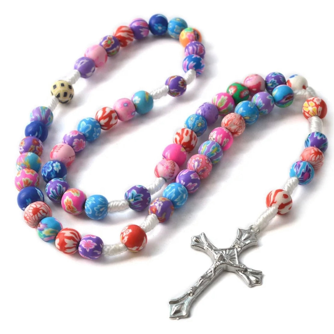 Colourful Clay Beaded Rosary