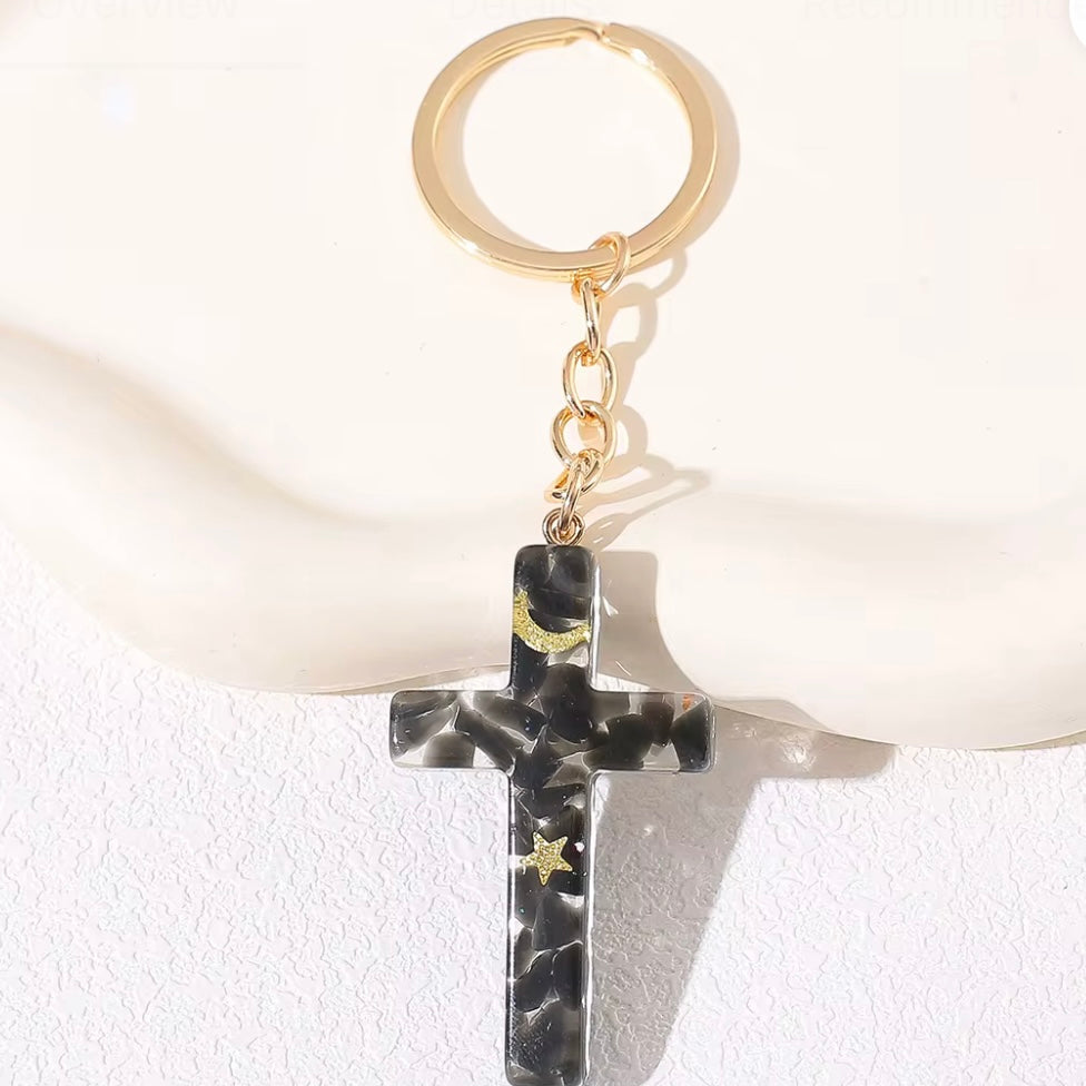 Acrylic Cross Keyrings