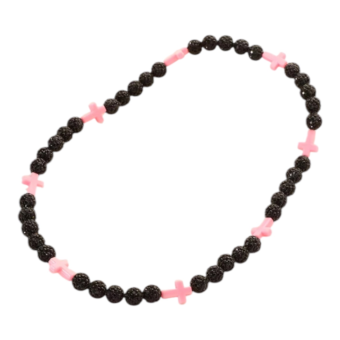 Clay Cross Rhinestone Beaded Necklace