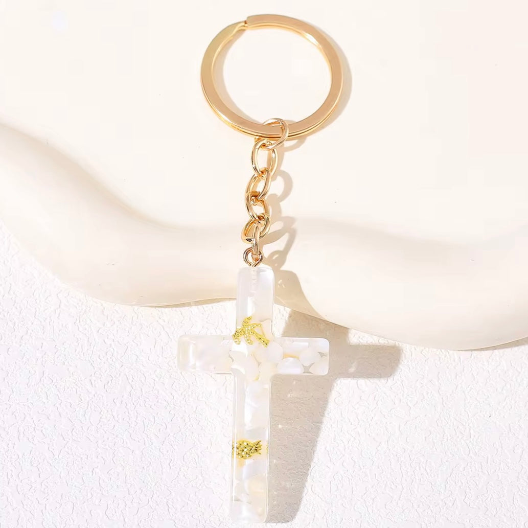 Acrylic Cross Keyrings