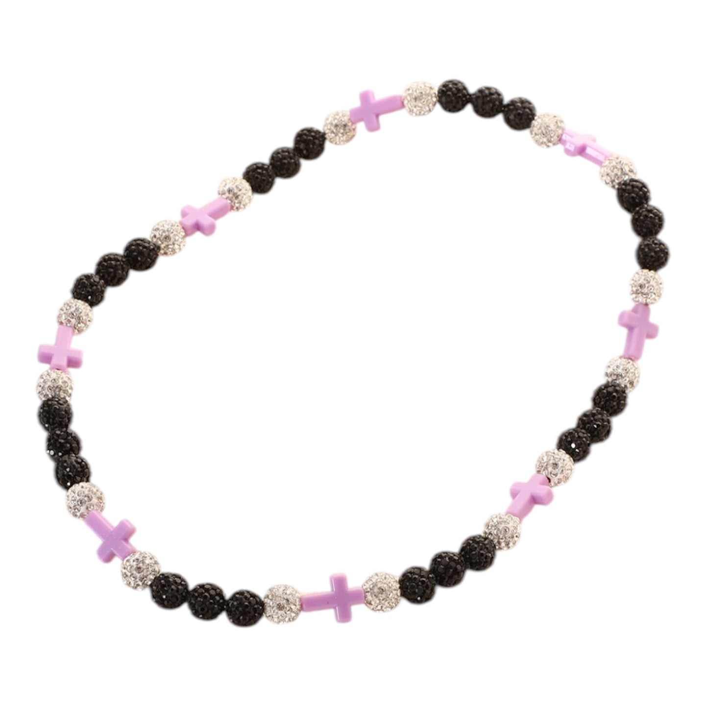 Clay Cross Rhinestone Beaded Necklace