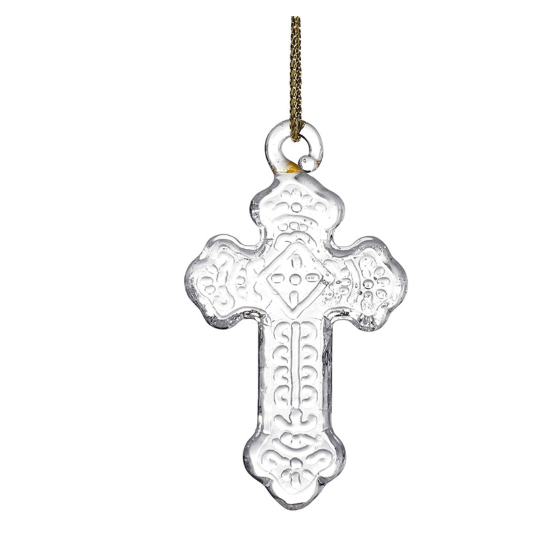 Cross Glass Ornament