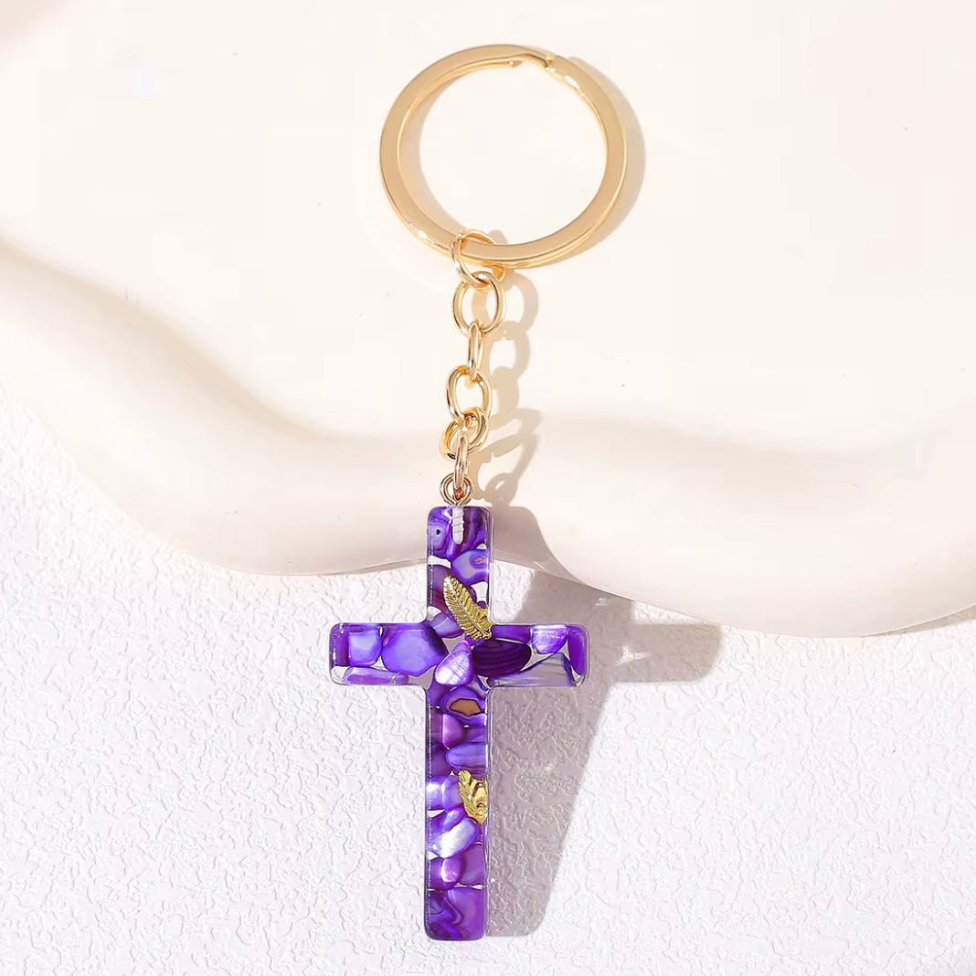 Acrylic Cross Keyrings