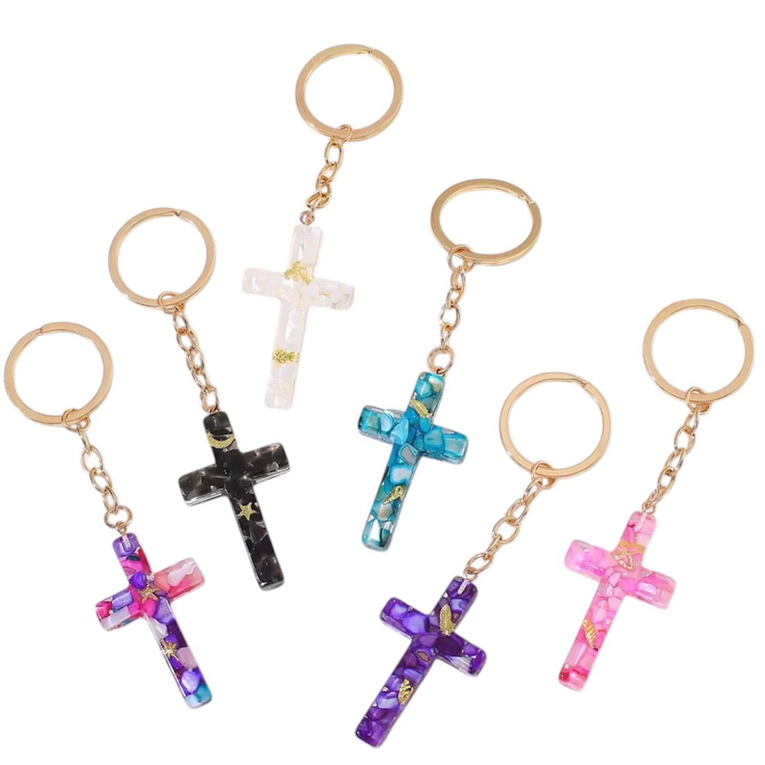 Acrylic Cross Keyrings