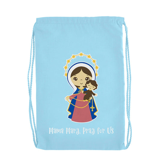 Mama Mary, Pray for Us Drawstring Backpack