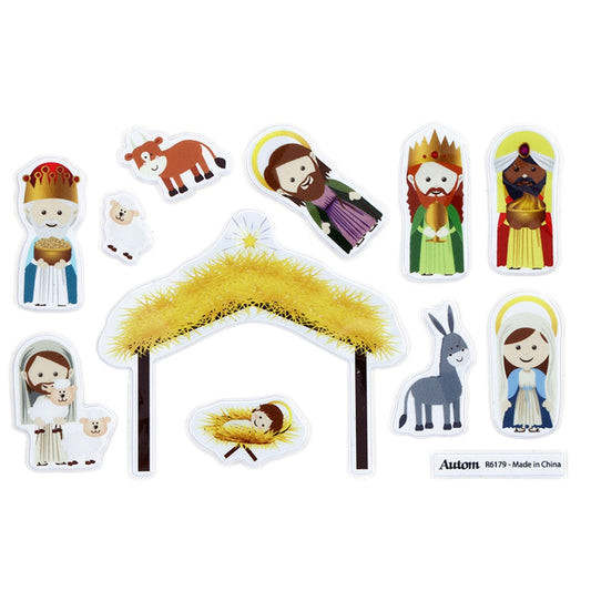 11-Piece Nativity Puffy Sticker Set