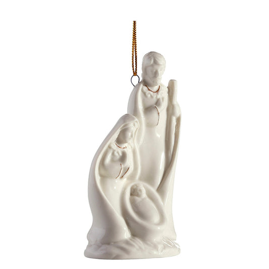 Glazed Porcelain Nativity Ornament