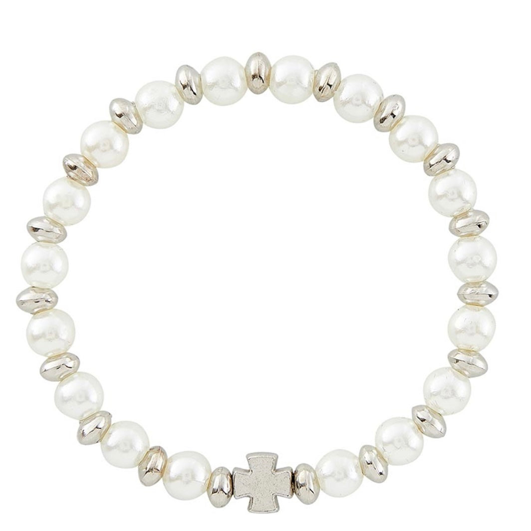First Communion Bracelet with Card (black and white)