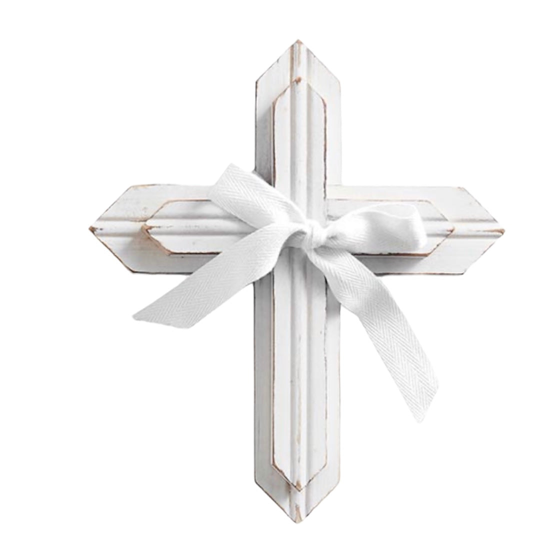Face to Face Wood Cross - White