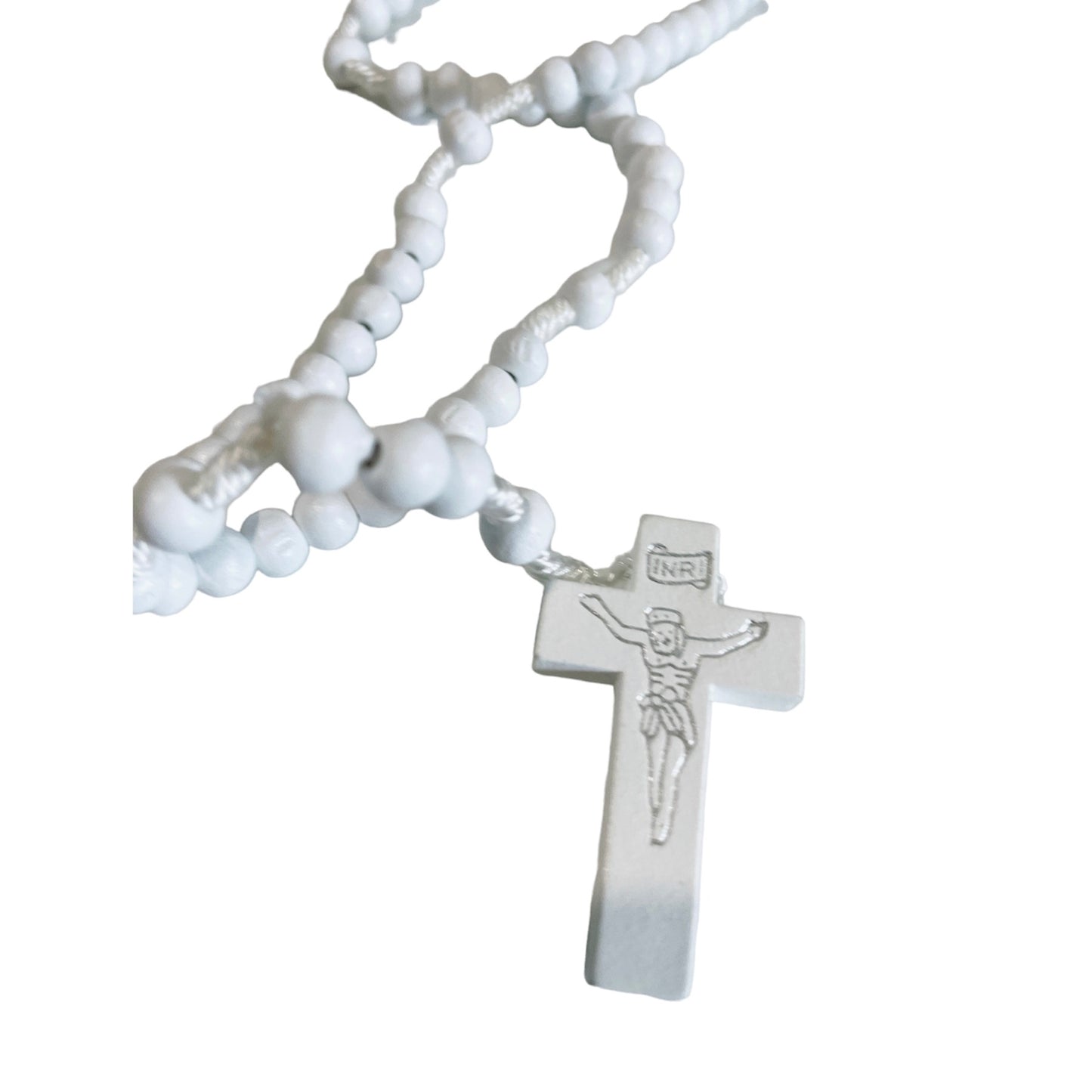 Colourful Corded Wood Rosary